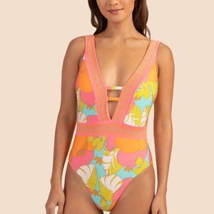 Trina Turk PLAYA DE FLOR PLUNGE MAILLOT